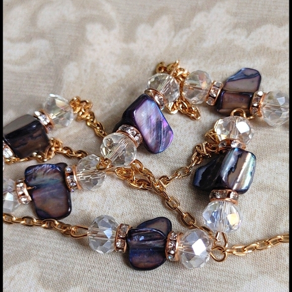 Gold Chain Natural Stone Eyeglass-Mask Lanyard Holder - Picture 5 of 7